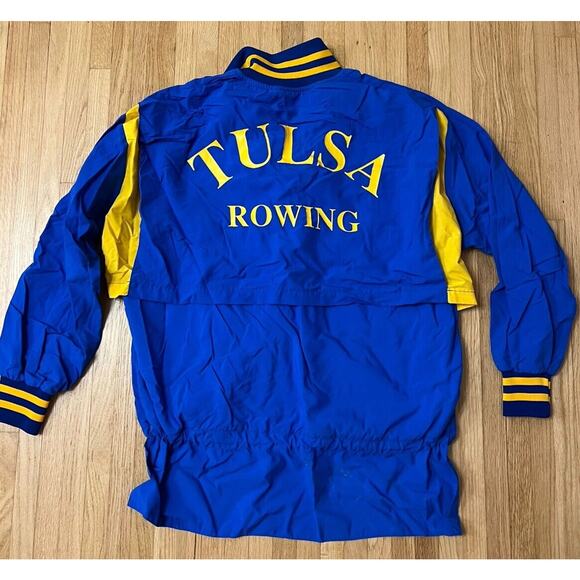Vintage College Jacket XL Men’s Blue Waterproof Rowing Team 70s Embroidered USA - Picture 1 of 5